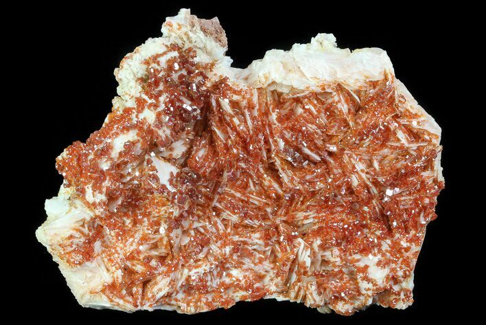 Ruby Red Vanadinite Crystals on Pink Barite - Morocco #82385